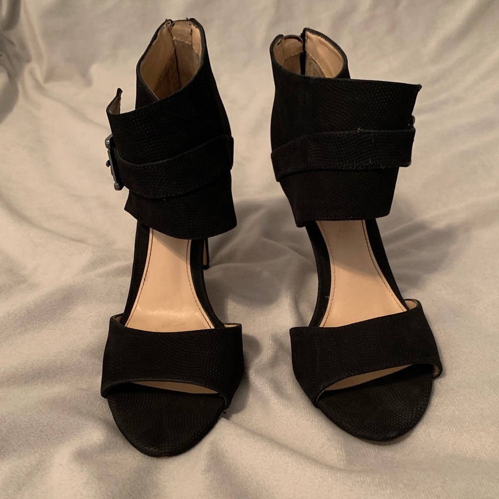 Vince Camuto Black Buckle Heel